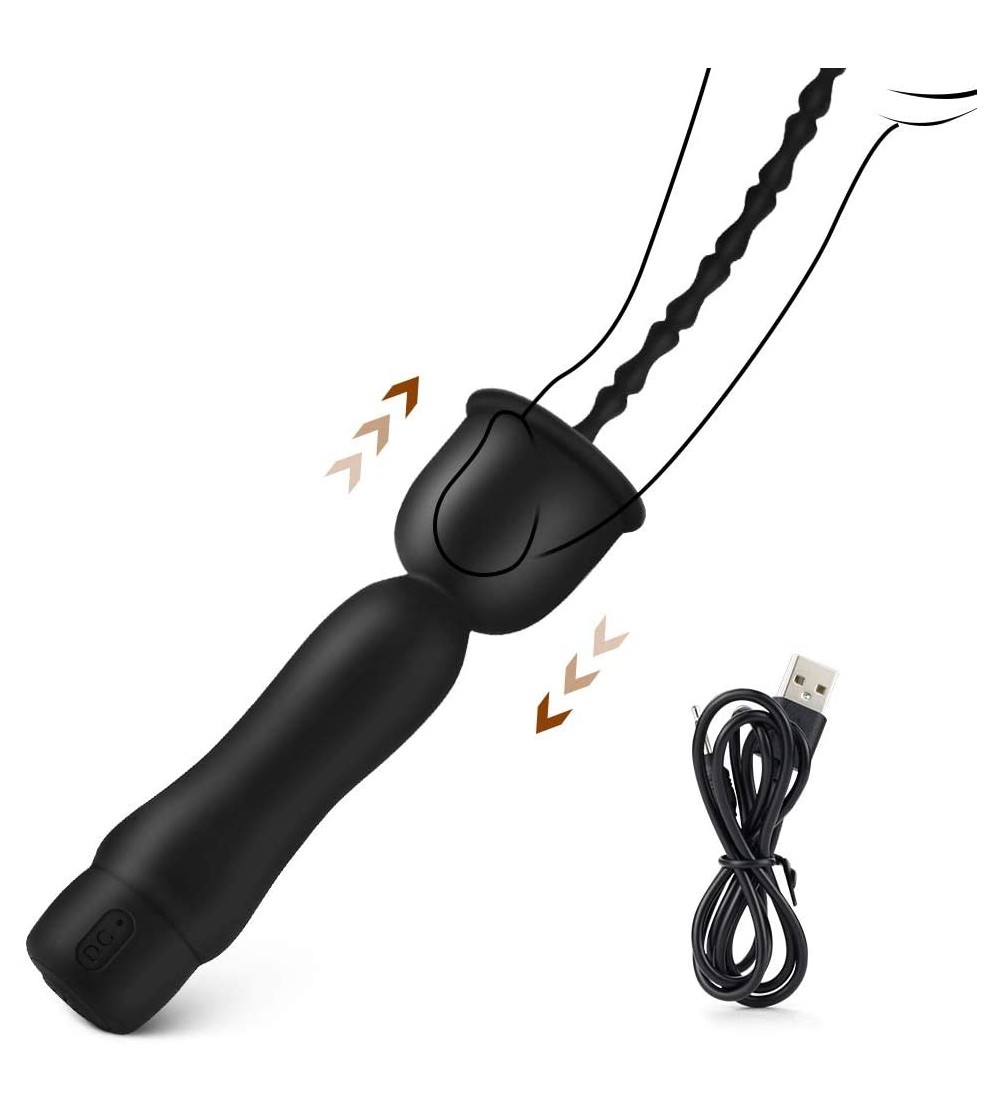 Catheters & Sounds Urethral Sounds Vibrating Penis Plug Urethral Toys Silicone Sounds Rod Male Dilator Sounding Silicone Safe...