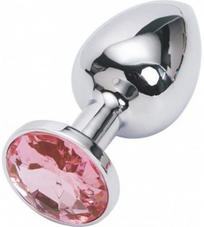 Anal Sex Toys Jewel Steel Plug - Pink - CO18GDS3RSW $49.61