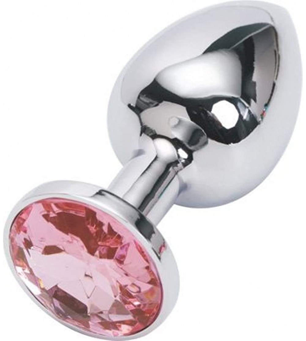 Anal Sex Toys Jewel Steel Plug - Pink - CO18GDS3RSW $25.14