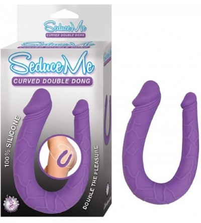 Dildos Seduce Me Curved Double Dong - Purple - Purple - CV18H9Q9TSR $18.82