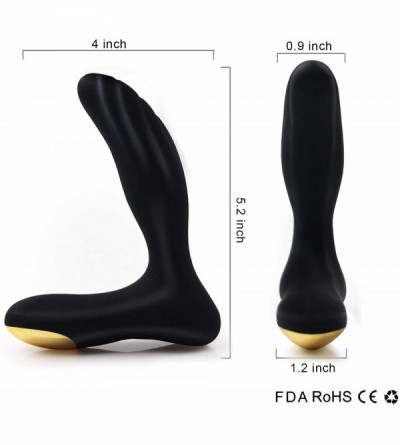 Vibrators Male Vibrating Prostate Massager Sex Toy with 2 Powerful Motors and 10 Stimulation Patterns for Wireless Remote Con...