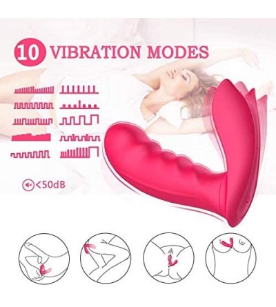 Vibrators Wearable G Spot Butterfly Vibrator- Wireless Remote Control Clitoris Vibrating Dildo with 10 Vibration Pattern- Rec...