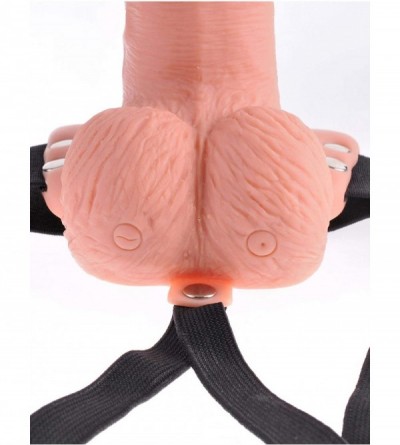 Vibrators Fetish Fantasy Series 6" Hollow Rechargeable Strap-on with Remote- Flesh - CO18XX8SC7L $27.50