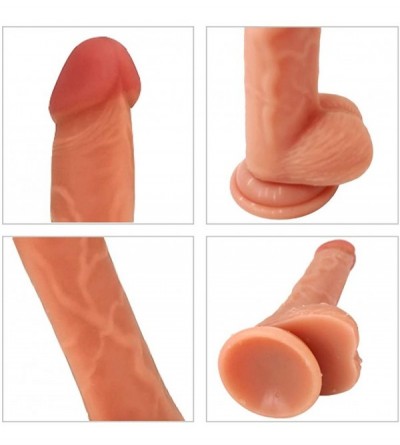 Dildos 7.5 inch Soft Realistic Dildo Bendable Penis Strong Suction Cup Sex Toy Waterpro Pink - CX1962CZ96X $13.80