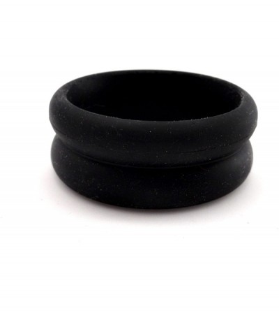 Penis Rings Cock Ring - Silicone - Super Stretch - Black - CU119SCDF8H $30.89