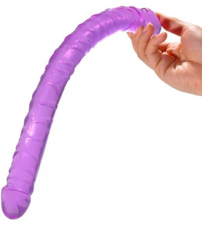 Dildos Crystal Jellies-Realistic Double Dong Adult Dildo Sex Toys for Lesbian Waterproof Flexible Dildo for Women Vaginal G-s...