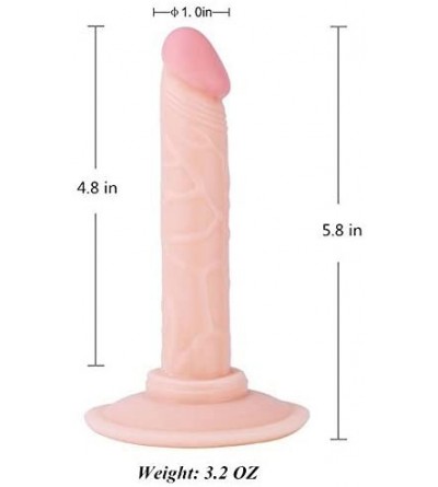 Dildos Slim Beginner Dildo with Storage Bag-Small Dildo with Suction Cup is Perfect for First-Time Users-Anal Plug for Anal S...