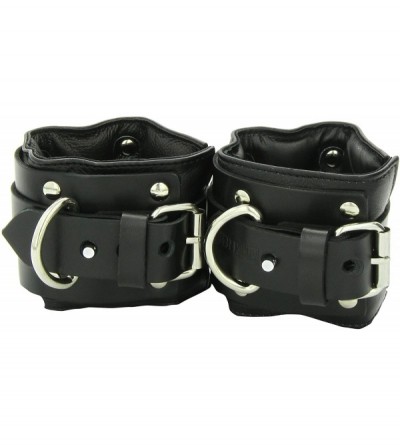 Restraints Deluxe Locking Wide Padded Bdsm Cuffs - WIDE PADDED BDSM CUFFS - CA11CZI6QU5 $24.57