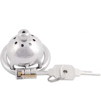 Chastity Devices Stainless Steel Male Chastity Device Male Virginity Lock Cock Cage with Tube C345 (1.77 inch / 45mm) - CA18G...