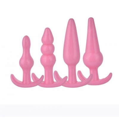 Anal Sex Toys 3Pcs/Set Silicone Massager ánáles Trainer Kit Butt Pugs for Beginner Set Small Size (Pink) - Pink - C019C29H2ZW...