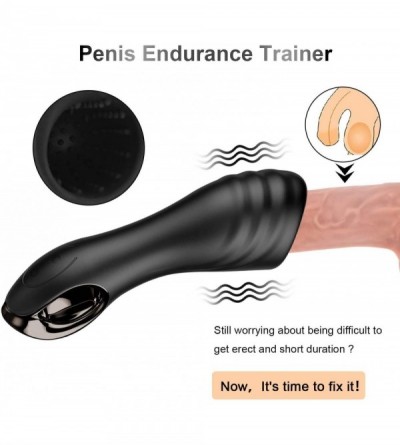 Male Masturbators Vibrating Cock Training Tool Male Masturbator- Handhold Men Masturbation Penis Vibrator with 10 Modes for G...