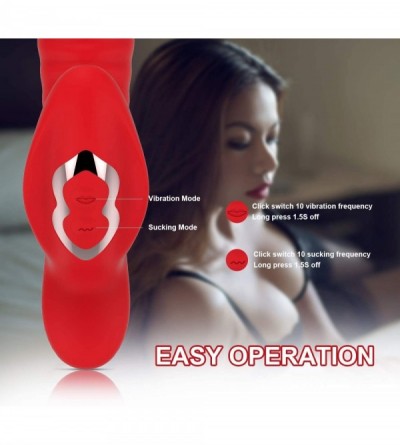 Vibrators G Spot Clitoral Sucking Vibrator with 10 Vibration Pattern& 10 Intensities Sucking & Licking Mode-Adult Sex Toys Or...