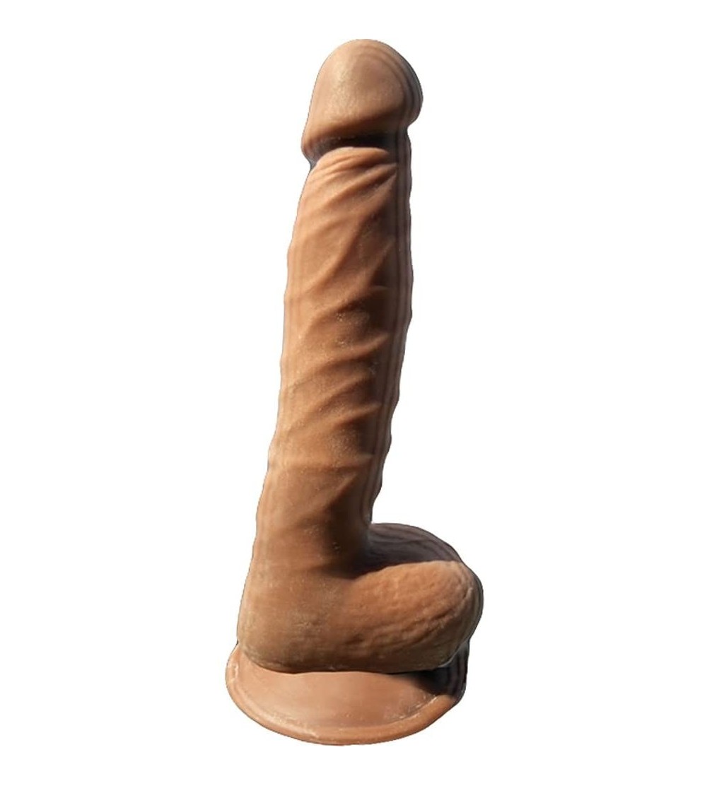 Dildos Skinsations Latin Lover Series Papasito Dildo with Suction Cup- Tan- 8 Inch- 0.75 Pound - CQ12N7UOUEG $14.58
