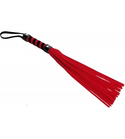 Paddles, Whips & Ticklers Short Suede Flogger- Red - Red - CH11CKQWCGJ $5.93