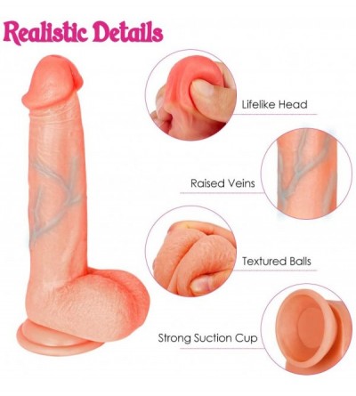 Dildos 8.7 Inch Realistic Dildo Dildos- Thrusting Silicone Adult Sex Toy for Women- Strong Suction Cup- G-spot Clitoral Stimu...