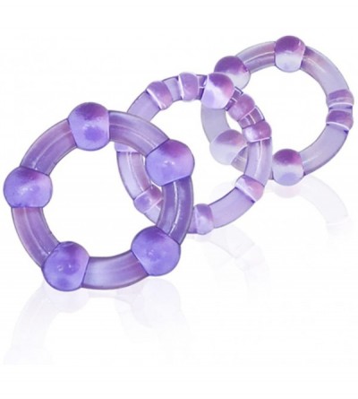 Penis Rings Stay Hard Beaded Cockrings- Purple- 0.7 Ounce - Purple - CT11PNY0ALN $19.18