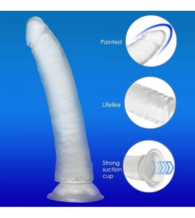 Dildos 7.87 Inch Clear Realistic Dildos with Suction Cup- Jelly Penis Beginners G Spot Clit Vaginal Stimulator- Adult Sex Toy...