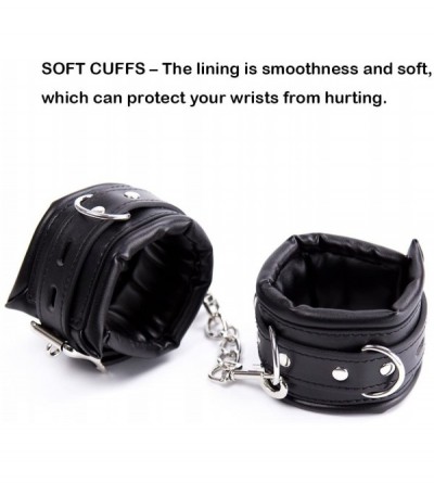Restraints Adjustable Handcuffs Wrist Ankle Bracelets SM Adult Plush PU Leather Bondage Fetish Handcuffs kit Cuff Restraint S...