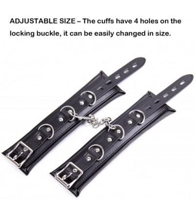 Restraints Adjustable Handcuffs Wrist Ankle Bracelets SM Adult Plush PU Leather Bondage Fetish Handcuffs kit Cuff Restraint S...