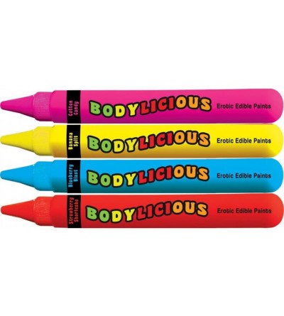 Novelties Bodylicious Edible Body Paint Pens- Red/Pink/Blue/Yellow- 0.81 Pound - CP12N08UDXO $24.46