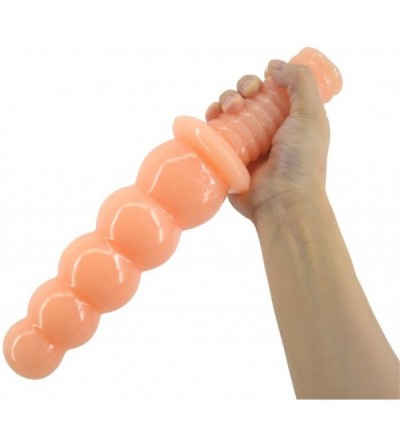 Anal Sex Toys Hand Hold Anal Beads Dildo Big Dong Anal Plug Screw Handle Butt Plug Dildo Large Penis 11.8" Long Dick Anus Mas...