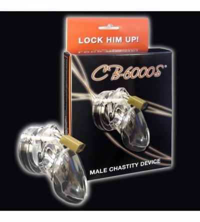 Chastity Devices Black/Clear Plastic Male Chástí-ty Device Co-ck Ca-ge Lock Male Belt Toysfor Men-CB6000 Long - Clear - C718T...