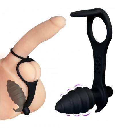 Vibrators Anal Vibrator 10 Speed Prostate Massager Vibrating Anal Plug Silicone Waterproof Sex Toys - C512IS97NFL $14.39