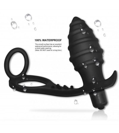 Vibrators Anal Vibrator 10 Speed Prostate Massager Vibrating Anal Plug Silicone Waterproof Sex Toys - C512IS97NFL $14.39