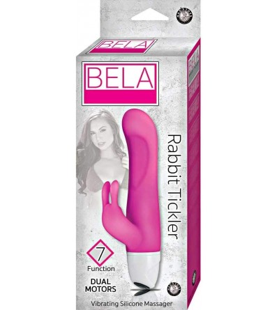 Vibrators Bela Rabbit Tickler Vibrator- Pink - Pink - C6182ARNY0U $41.98