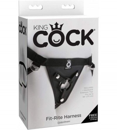 Dildos King Cock Fit-rite Harness- Black - CM12MTK71YN $12.95