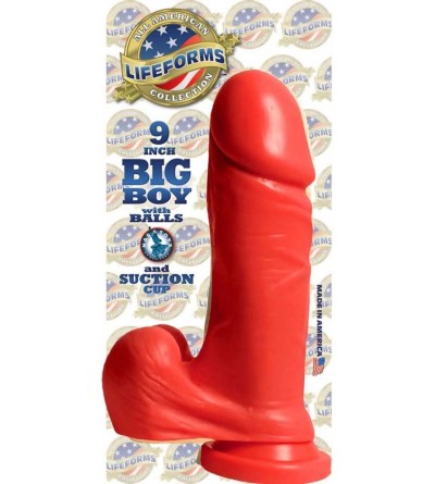 Dildos Life Forms 9" Big Boy Red With suc Cup - CG113JZ5DZ7 $33.96