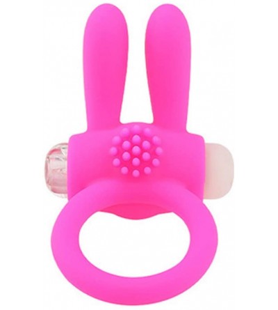 Penis Rings Adults Men Full Silicone Vib-brrating Cook RI-ing - Butterfly Bunny Vib-brrating Lock Ring- Toy for Male or Coupl...