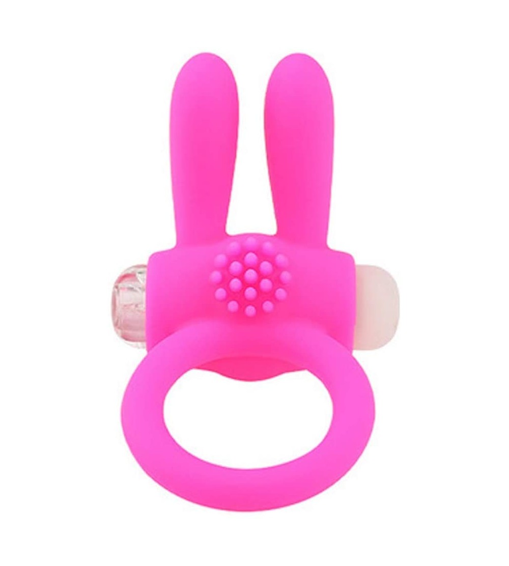 Penis Rings Adults Men Full Silicone Vib-brrating Cook RI-ing - Butterfly Bunny Vib-brrating Lock Ring- Toy for Male or Coupl...