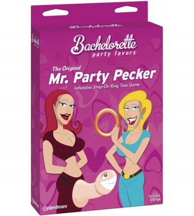 Novelties Bachelorette Party Favors Mr. Party Pecker Inflatable Strap-on Ring Toss Game - CD115BB0VDV $34.99