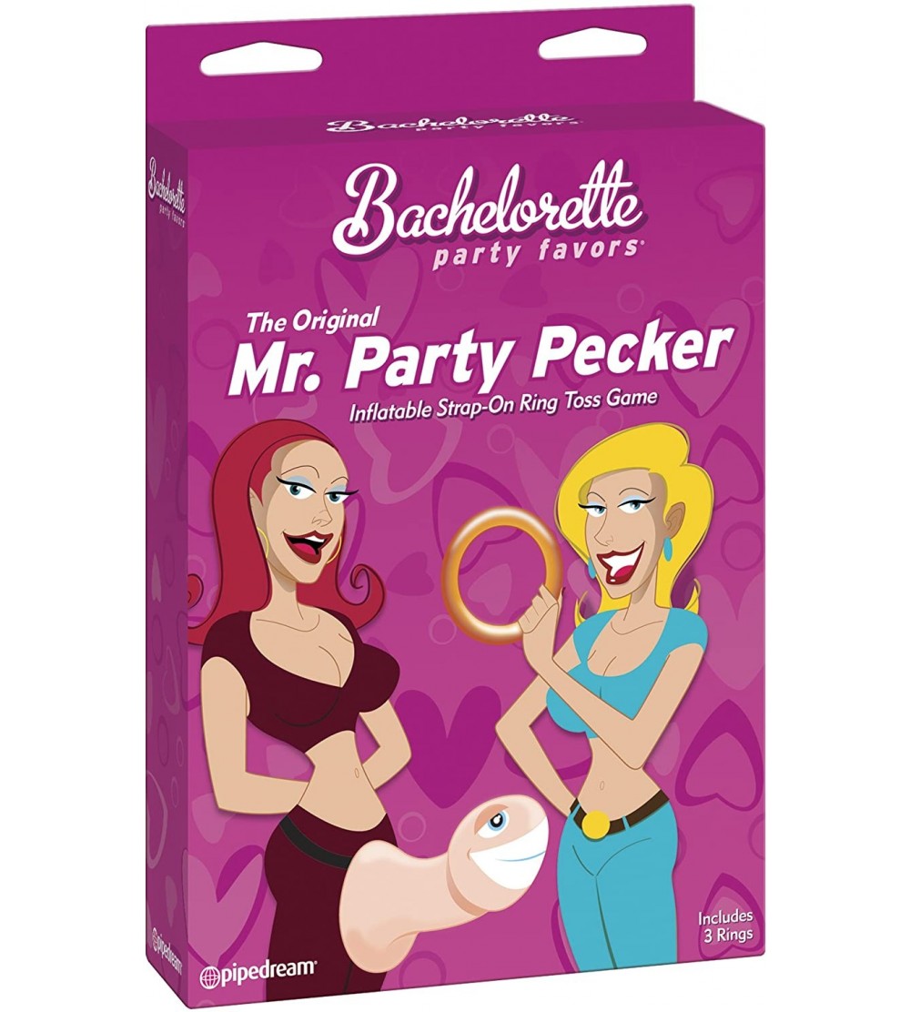 Novelties Bachelorette Party Favors Mr. Party Pecker Inflatable Strap-on Ring Toss Game - CD115BB0VDV $10.13