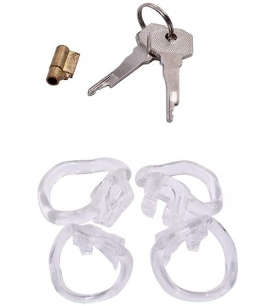 Chastity Devices Male Chastity Cage with 4 Rings Adjustable Chastity Device for Men - CO18Z2O5LD5 $9.45