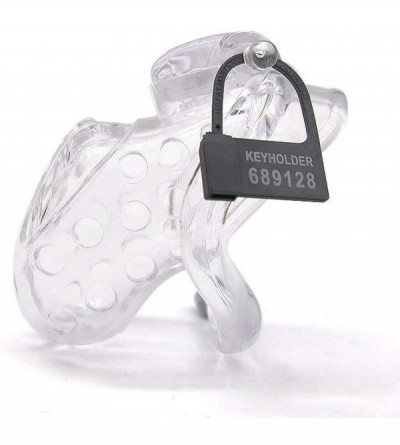 Chastity Devices Male Chastity Device 4 Rings Comfortable Cock Cage Penis Ring for Men - Transparent - C318YCM5DHG $19.80