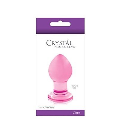 Anal Sex Toys Crystal Premium Glass Plug - Small - Pink - Pink - CW110LBNIEF $31.95