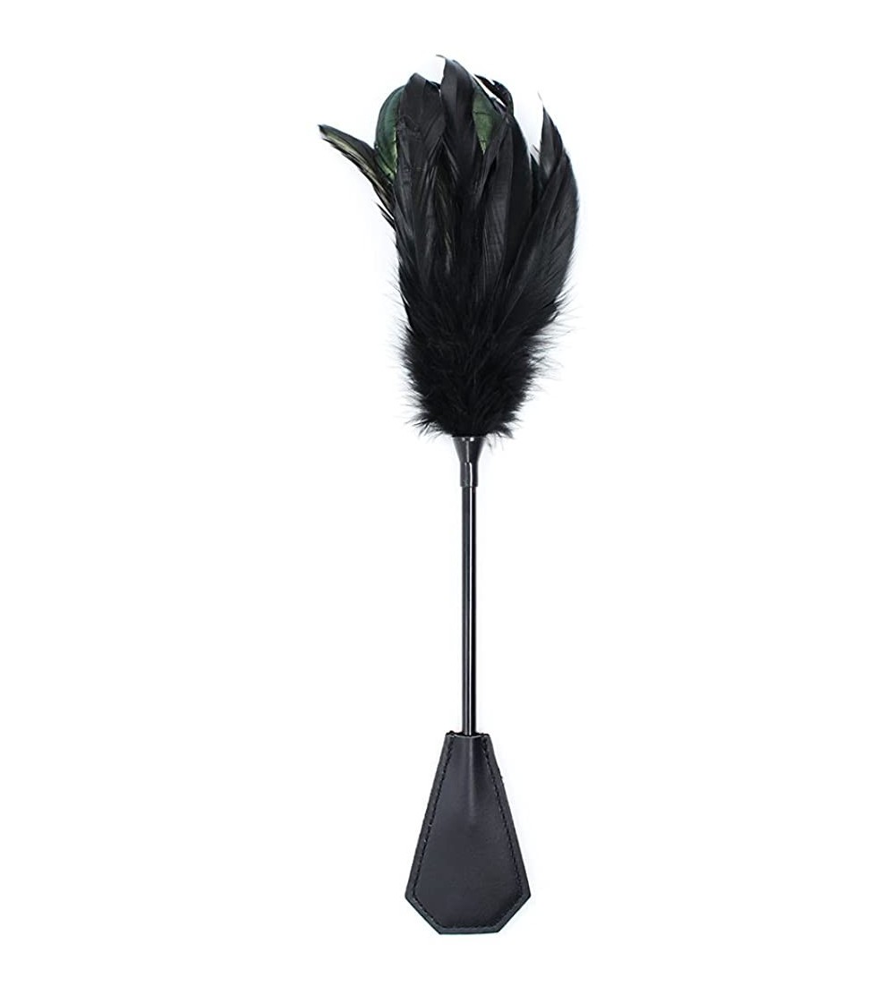 Paddles, Whips & Ticklers Leather feather teasing stick chicken feather spanking feather tempo furry stage prop performance -...