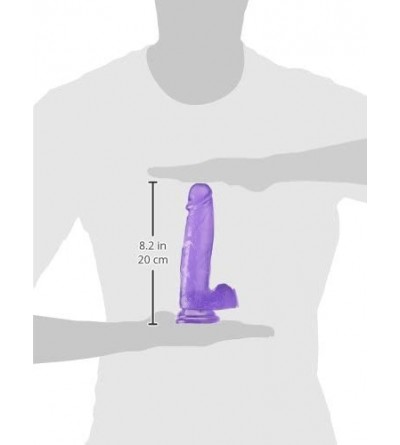 Dildos Silicone Dildo Realistic Penis with Suction Cup Cock Dong Adult Sex Toy- Purple - CN12NRKWFZ0 $10.91