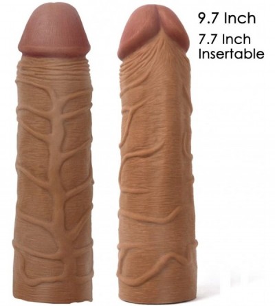 Pumps & Enlargers ON SALES! 9.7 Inch 70% Enlarger- ultra-lifelike Fantasy X-Tensions Perfect Penis Sleeve Extender Extension-...