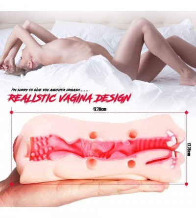 Male Masturbators Medical Grade 3D Pōckétpūssy Men's Māsturbátor Deep Throat Sucking Waterproof Toy Sexy Underwear Sleeve - C...