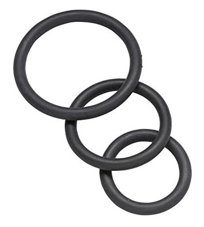Penis Rings Cock Ring Set- Black - Black - CI11274H507 $7.96