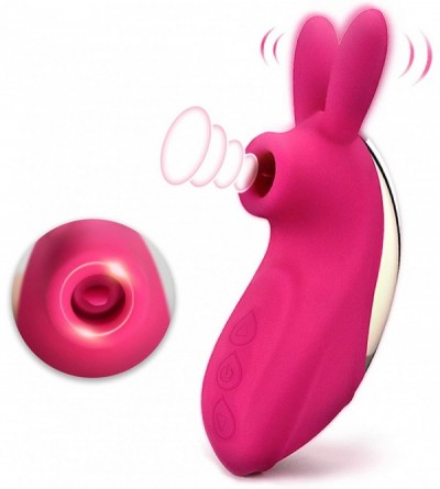 Vibrators Rabbit G-spot Clitoral Sucking Vibrator for clit nipple stimulation- Rechargeable Silicone Vagina Anal Mini Sucker ...