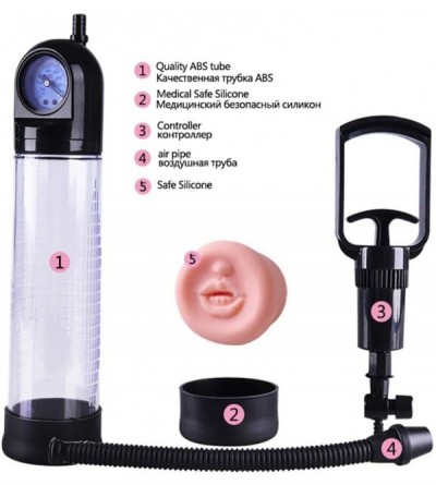 Pumps & Enlargers Best Male High-Vacuum Massage Pump with 2 Silicone Sleevs- Handle Pump for Men - C319DL6L0O3 $28.61