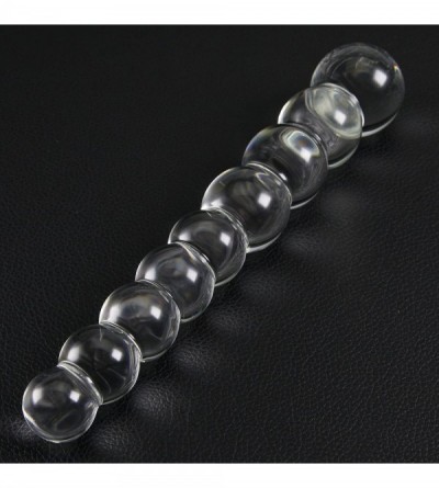 Anal Sex Toys Crystal Glass Hand Blown Massager Transparent Glass Bead Anal Beads Delight Sex Toy for Women - Crystal Massage...