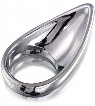 Penis Rings 1.5 Inch Cock Ring Teardrop Chrome Metal Clit Perenium Massager - C611FE3HN8H $11.13