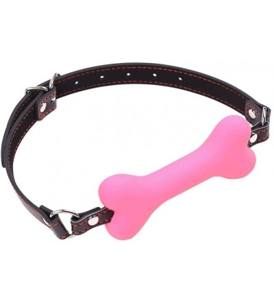 Gags & Muzzles Bondage Silicone Leather Dog Bones Gag Mouth Pet Bone Bite Ball Gag BDSM Fetish Slave Restraints Sex Toys (Pin...