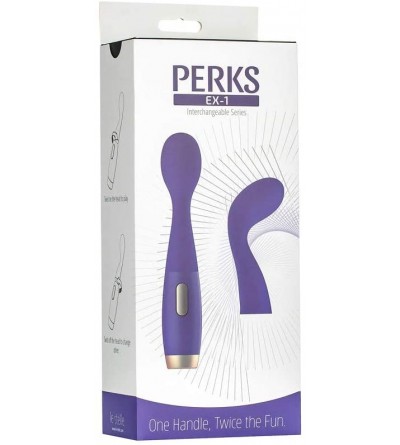 Vibrators Perks Series Ex-1 G-spot Vibrator and Clitoral Stimulating Wand Purple - C518O4G4X3S $106.62