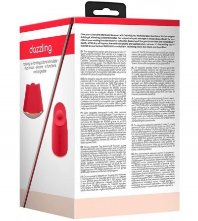 Vibrators Elegance - Rotating & Vibrating Clitoral Stimulator - Dazzling - Red - CL18GQ5OCHU $47.02